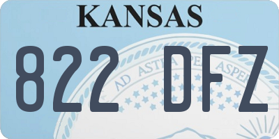 KS license plate 822DFZ