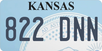 KS license plate 822DNN
