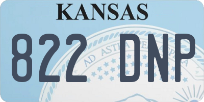 KS license plate 822DNP