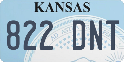 KS license plate 822DNT