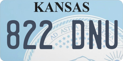 KS license plate 822DNU
