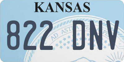 KS license plate 822DNV