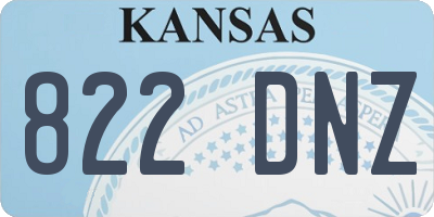 KS license plate 822DNZ