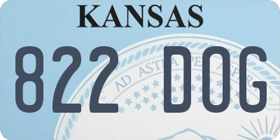 KS license plate 822DOG