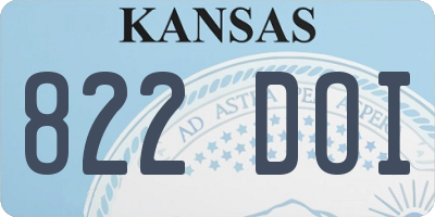 KS license plate 822DOI