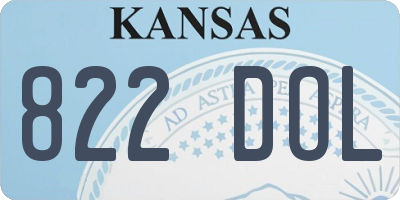 KS license plate 822DOL