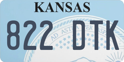 KS license plate 822DTK