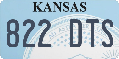 KS license plate 822DTS