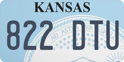 KS license plate 822DTU