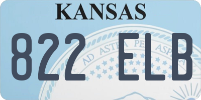 KS license plate 822ELB