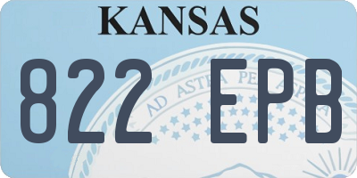 KS license plate 822EPB
