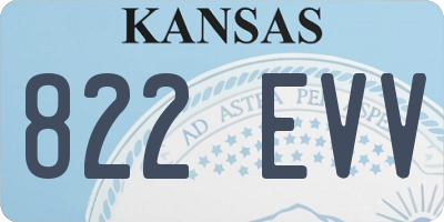 KS license plate 822EVV