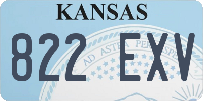 KS license plate 822EXV