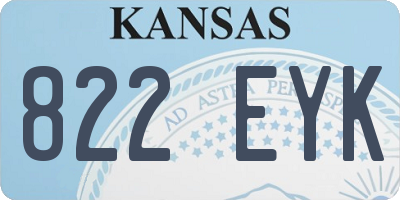 KS license plate 822EYK