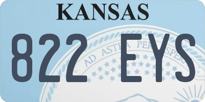 KS license plate 822EYS