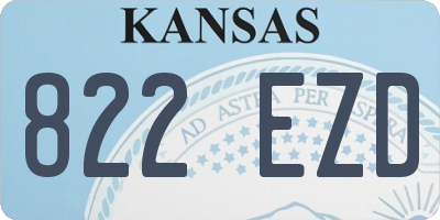 KS license plate 822EZD