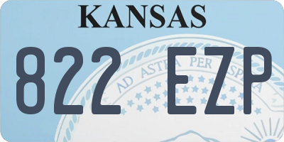 KS license plate 822EZP