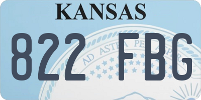 KS license plate 822FBG