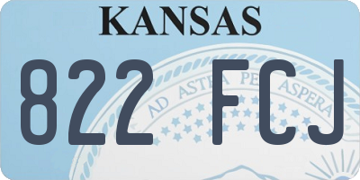 KS license plate 822FCJ