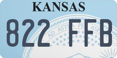 KS license plate 822FFB