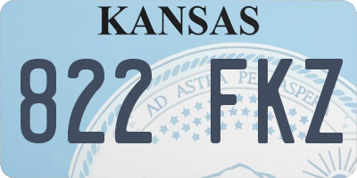 KS license plate 822FKZ