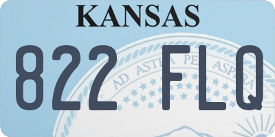 KS license plate 822FLQ