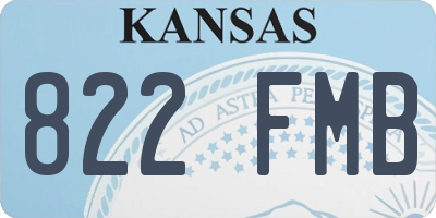KS license plate 822FMB