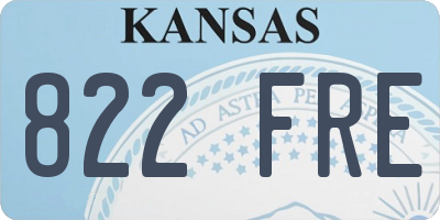 KS license plate 822FRE