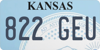 KS license plate 822GEU