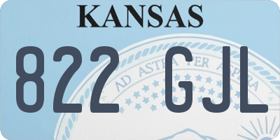 KS license plate 822GJL
