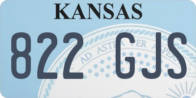 KS license plate 822GJS