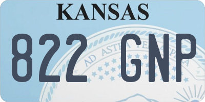 KS license plate 822GNP