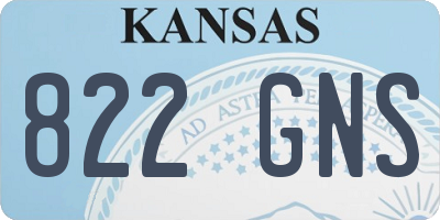 KS license plate 822GNS