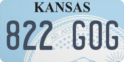 KS license plate 822GOG