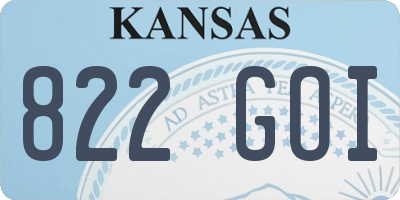 KS license plate 822GOI