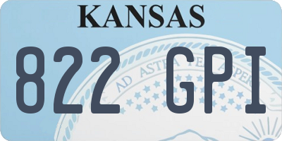 KS license plate 822GPI