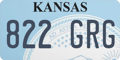KS license plate 822GRG