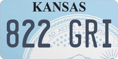 KS license plate 822GRI