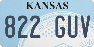 KS license plate 822GUV