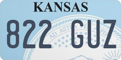 KS license plate 822GUZ
