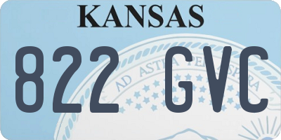 KS license plate 822GVC