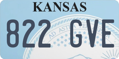 KS license plate 822GVE