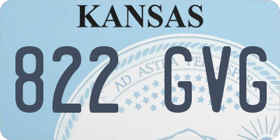 KS license plate 822GVG