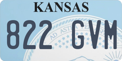 KS license plate 822GVM