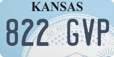 KS license plate 822GVP