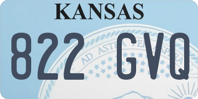 KS license plate 822GVQ