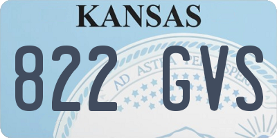 KS license plate 822GVS