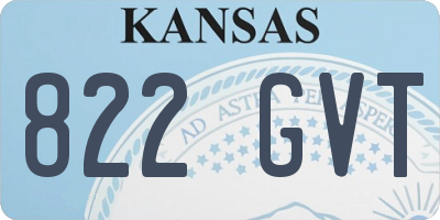 KS license plate 822GVT