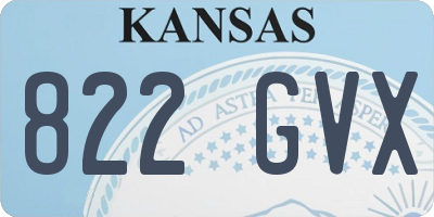 KS license plate 822GVX