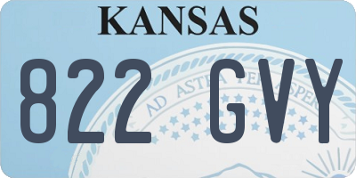 KS license plate 822GVY